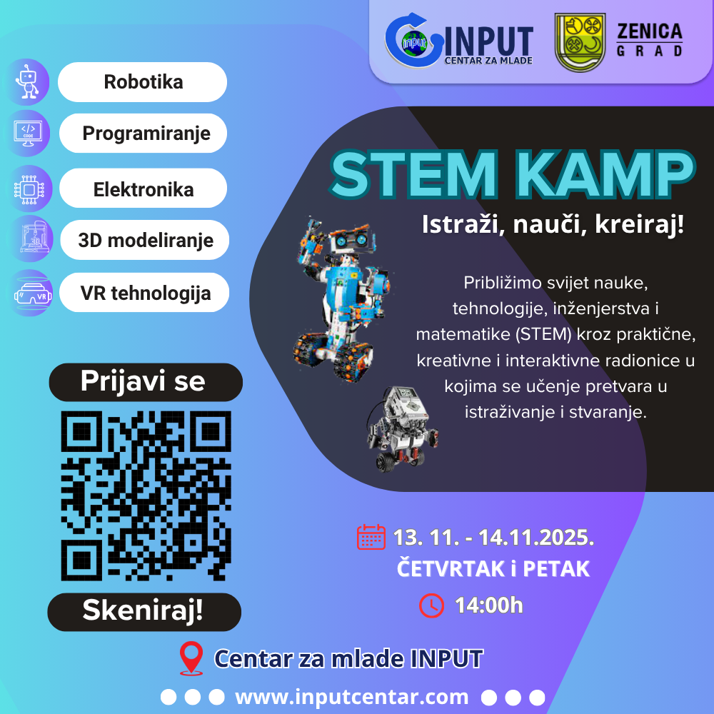 Poziv na učešće u STEM Kampu: Uči, istraži, kreiraj!