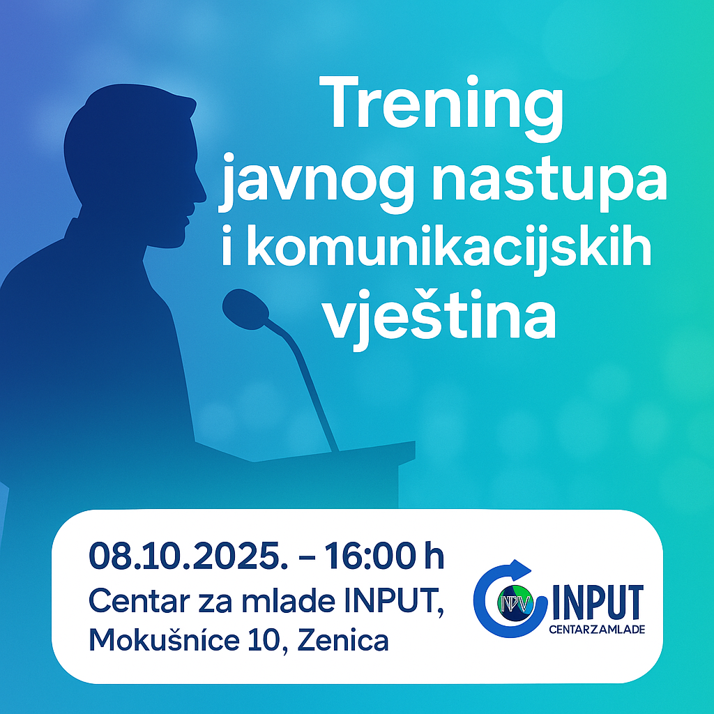 Prijave otvorene za Trening javnog nastupa i komunikacijskih vještina