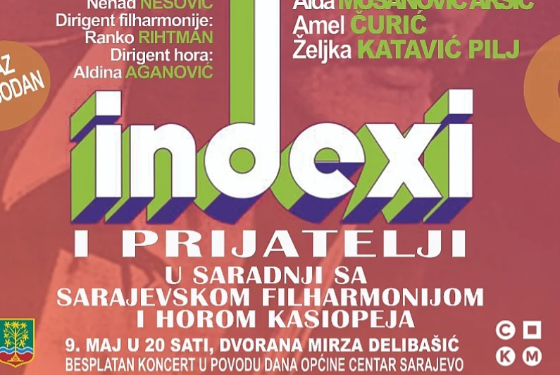 Koncert Indexi i prijatelji bit će održan 9. maja u Skenderiji povodom obilježavanja Dana Općine Centar
